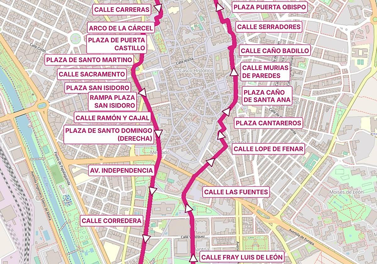 Recorrido de la Carrera de la Mujer.