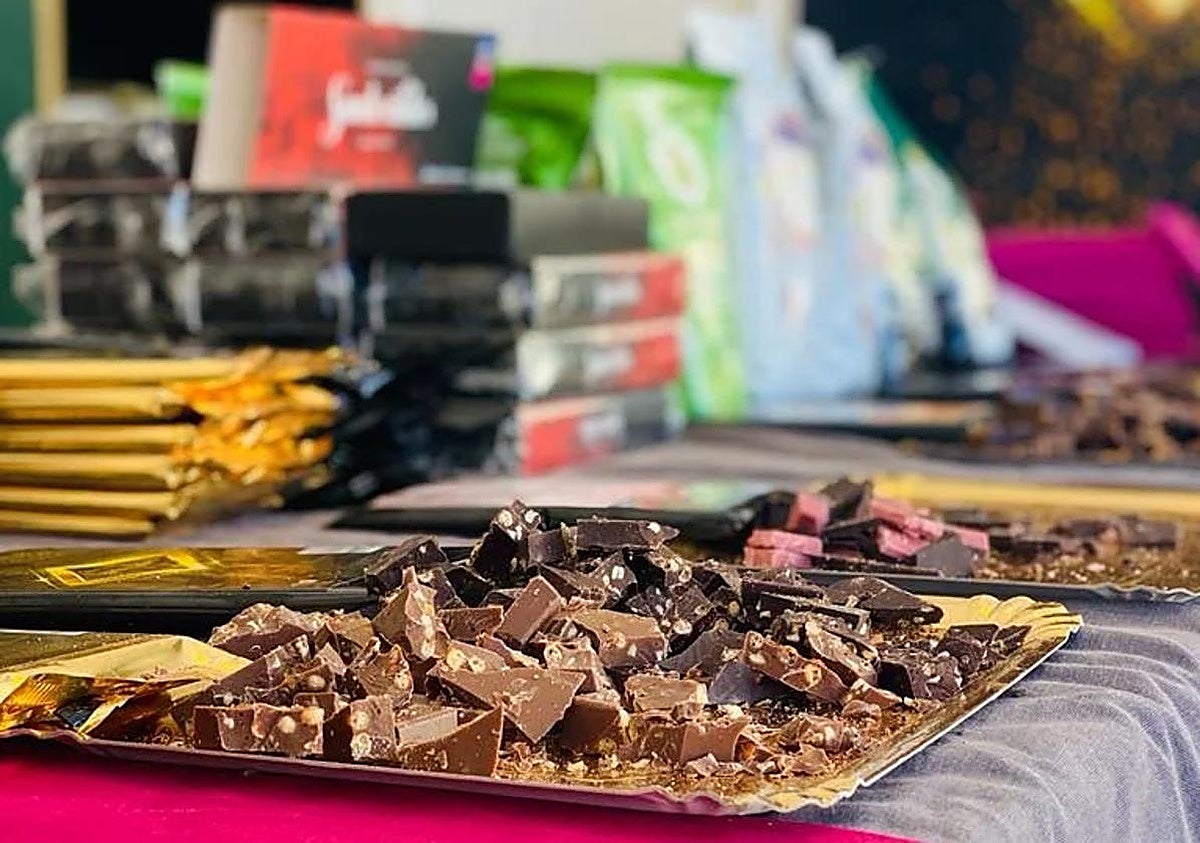 Imagen de archivo de un stand de chocolate en la feria de Benavides de Órbigo