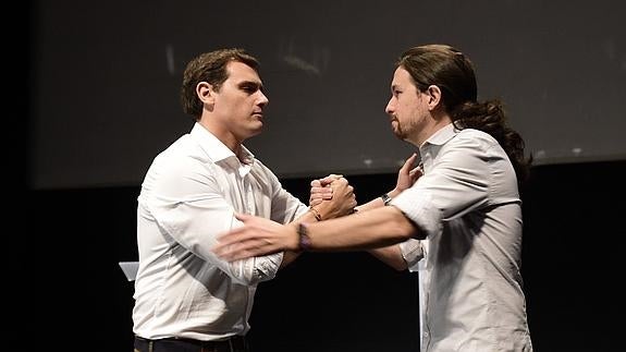 Albert Rivera y Pablo Iglesias.