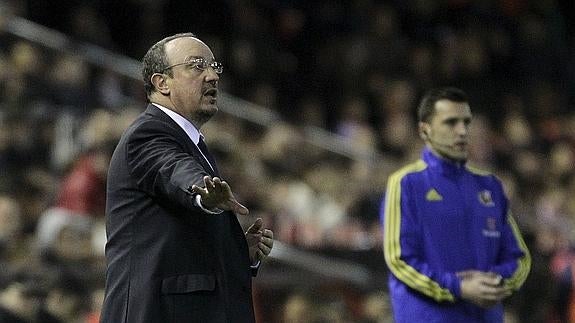 Benítez, durante un partido. 