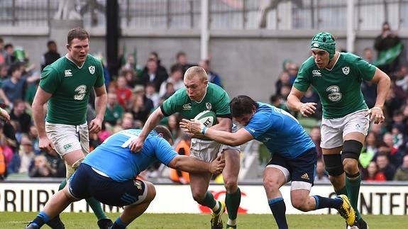 Partido entre Irlanda e Italia. 