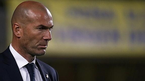Zidane, en el estadio de Gran Canaria. 