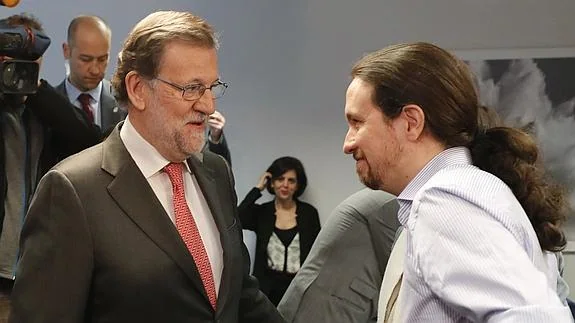 Mariano Rajoy y Pablo Iglesias. 
