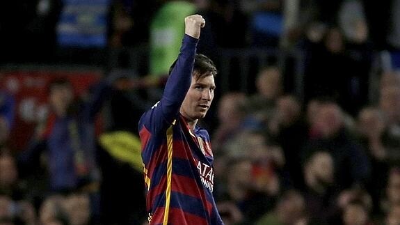 Messi, durante un partido del Barcelona. 