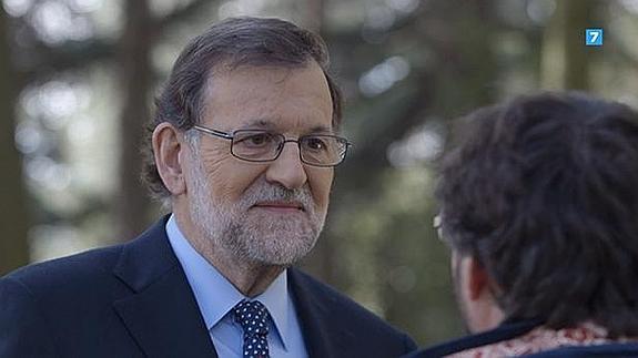 Rajoy y Évole, durante su encuentro en La Moncloa. 