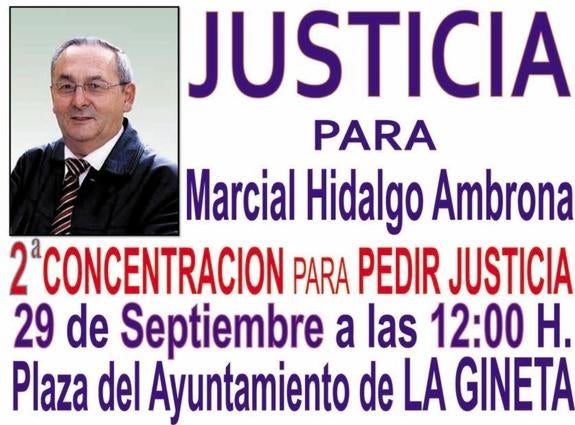 Cartel de una concentración para pedir justicia por el crimen. 