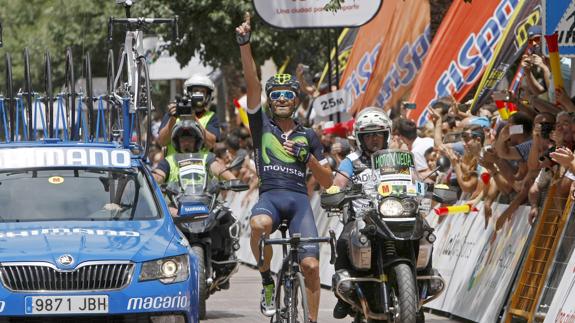 Joaquín Rojas celebra la victoria. 