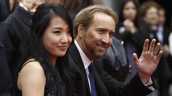 Nicolas Cage y Alice Kim, en una imagen de 2011.