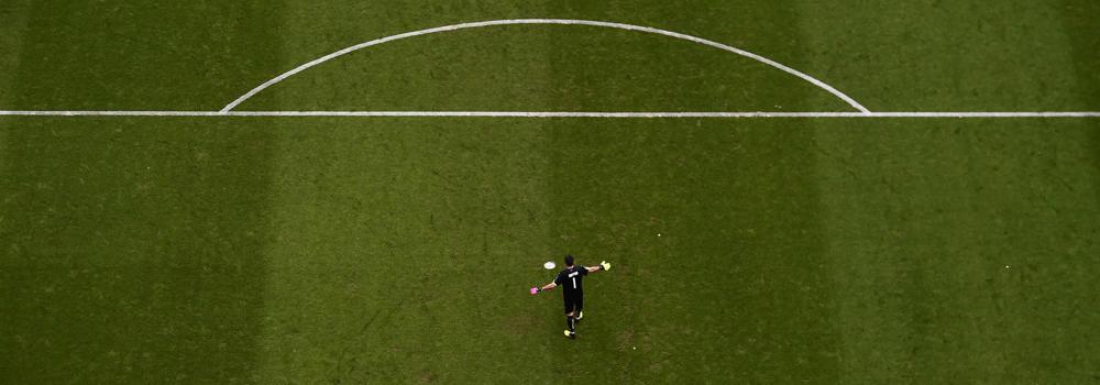 Uno de los partidos de la Eurocopa, en el Stade de France. 