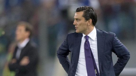 Vincenzo Montella, durante un partido como técnico de la Fiorentina. 