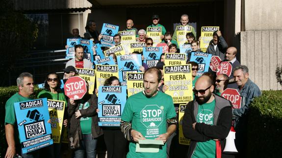 Protesta contra las cláusulas suelo. 