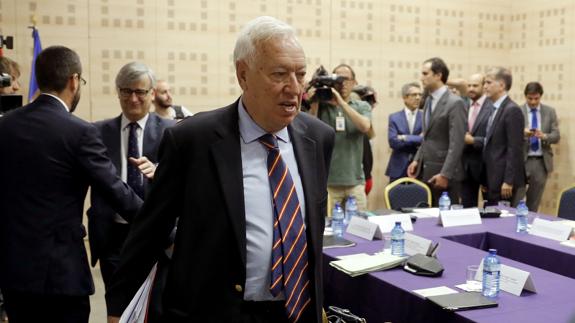 José Manuel García-Margallo, en la primera reunión interministerial sobre Gibraltar.