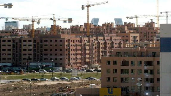 Construcción de viviendas en Madrid.