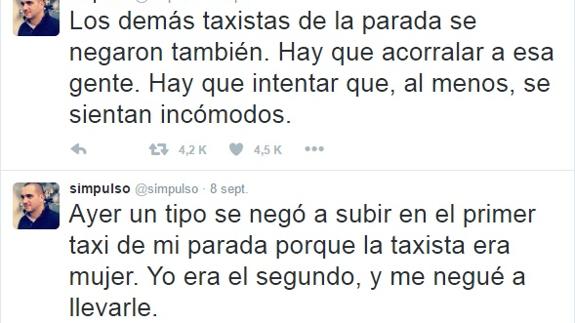 Mensajes de Daniel Díaz (@simpulso) en Twitter.