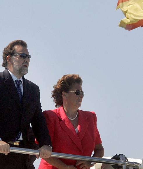 Rita Barberá y Mariano Rajoy, en Valencia en 2006.