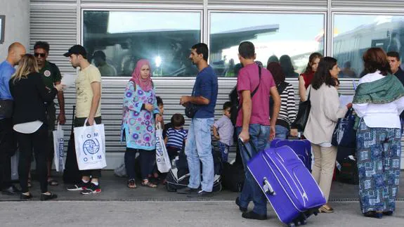 Llegada de refugiados sirios e iraquíes a España.