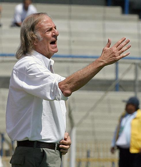 Menotti, durante un partido. 