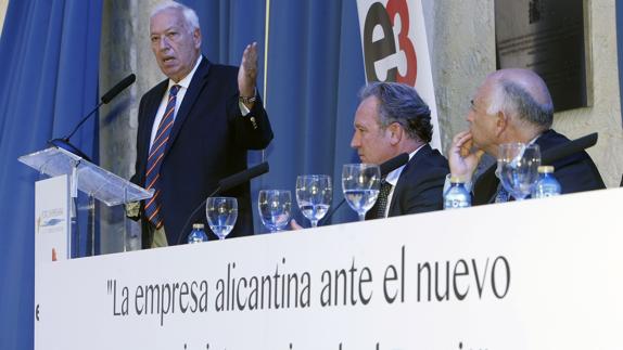 El ministro en funciones en su intervención en la conferencia.