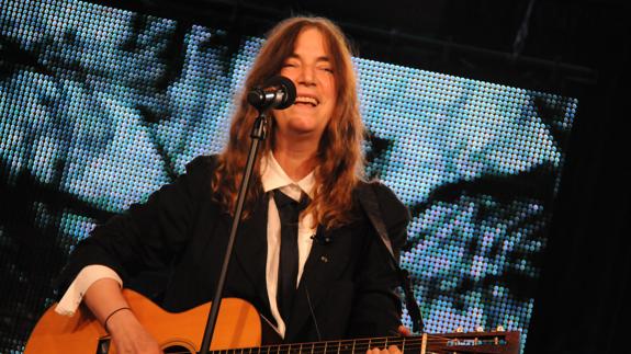 Patti Smith durante un concierto