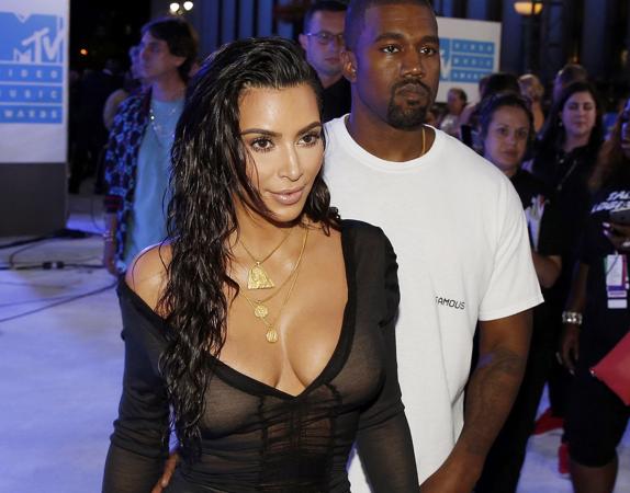 Kim Kardashian y Kanye West en Nueva York.