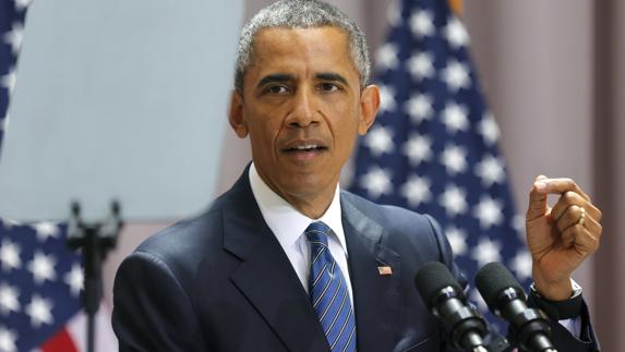 Obama, durante un discurso. 