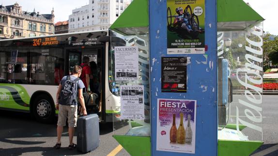 Una cabina de Telefónica.