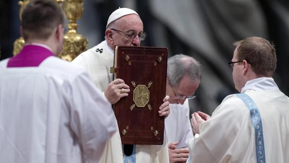 El papa Francisco, durante una misa. 