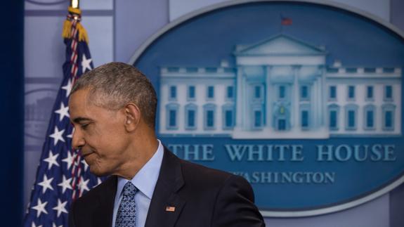 Barack Obama, durante su última rueda de prensa en la Casa Blanca.