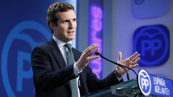 El vicesecretario de Comunicación del PP, Pablo Casado.