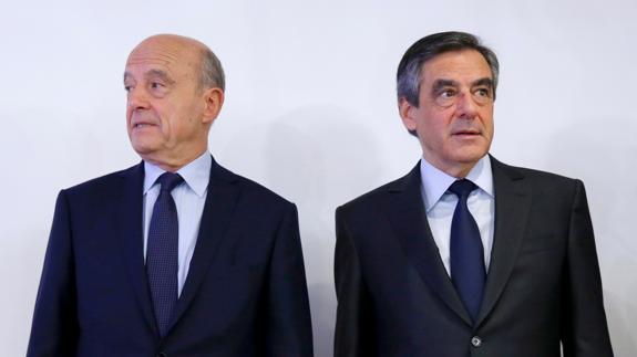 François Fillon y Alain Juppé, tras las primarias de noviembre. 