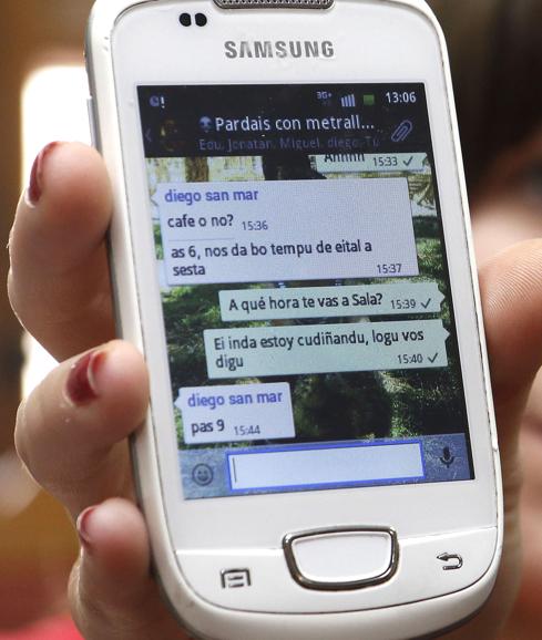 Conversación de WhatsApp. 