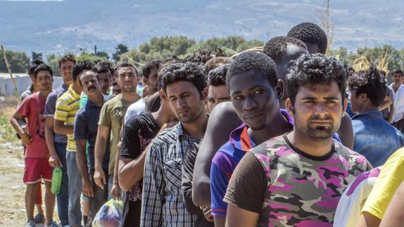 Inmigrantes en la isla griega de Kos.