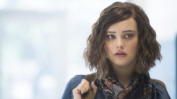 Katherine Lengford, en su papel de Hannah Baker.