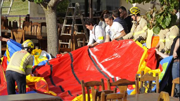 El castillo inflable en el que murió una niña en Gerona no tenía el permiso municipal