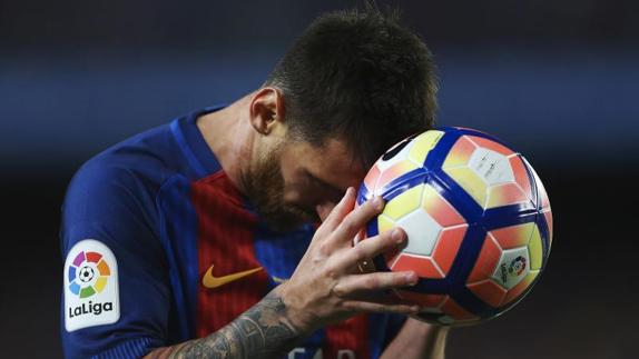 Messi, ante el Eibar. 