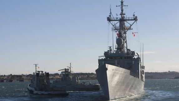 La fragata 'Canarias' de la Armada española. 