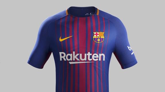 La nueva camiseta del Barcelona para la temporada 2017-18.