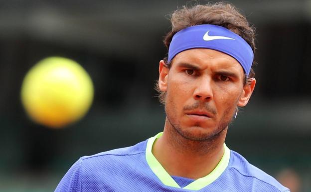 Rafa Nadal, durante el partido ante Basilashvili. 