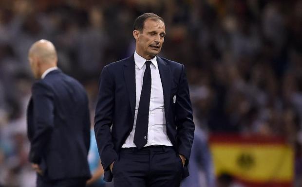 Massimiliano Allegri, durante la final de la Champions en Cardiff. 