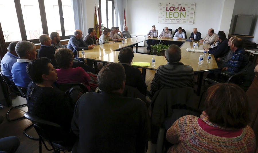 Reunión mantenida en la Lonja Agropecuaria. 