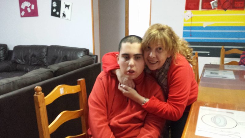 Nacho, con su madre Marta