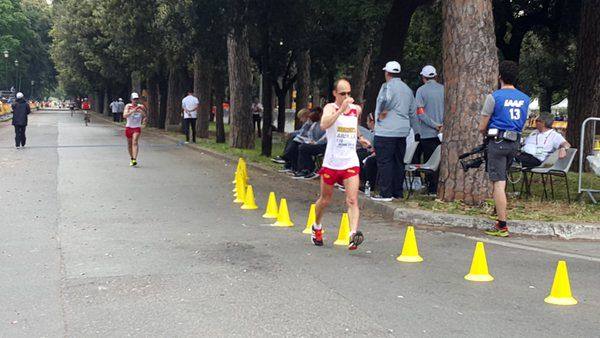 Arcilla durante la carrera en Roma