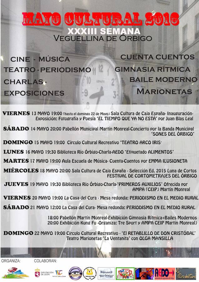 Cartel de las actividades
