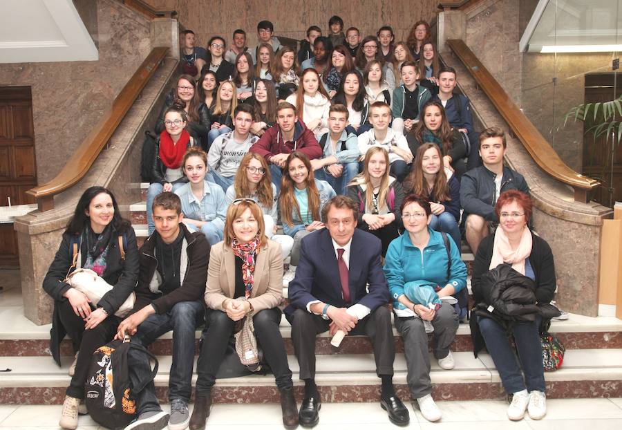 García-Prieto, con los alumnos