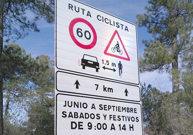 Imagen de la señalización en una de las rutas.