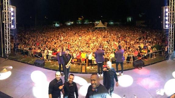 El Combo Dominicano durante su actuación en León.