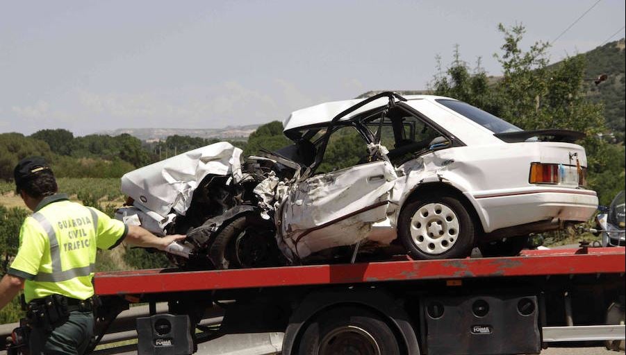 Imagen del vehículo accidentado.