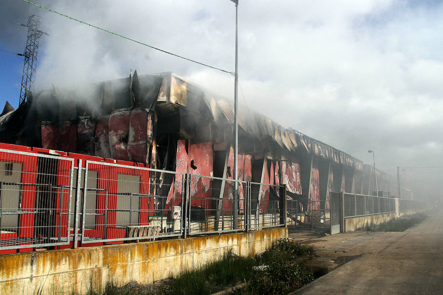 Incendio en la fábrica de Embutidos Rodríguez. 