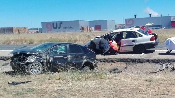 Imagen del accidente en Riego de la Vega.