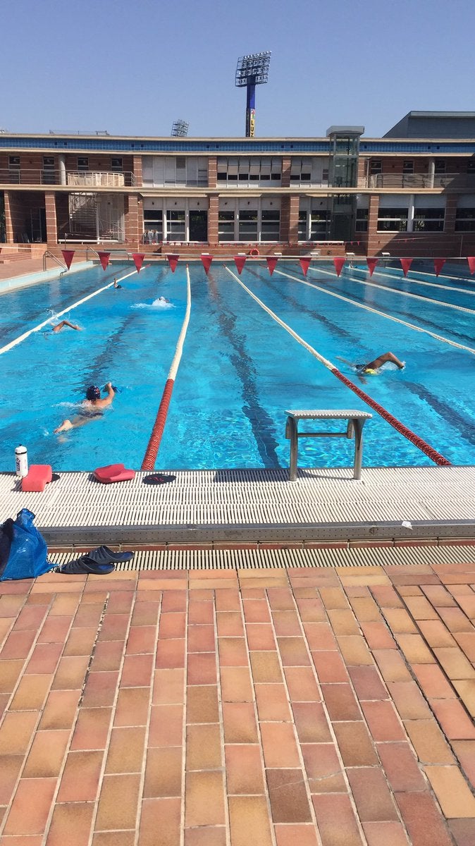 Foto colgada por Roberto Aláiz en su Twitter tras una sesión de natación.